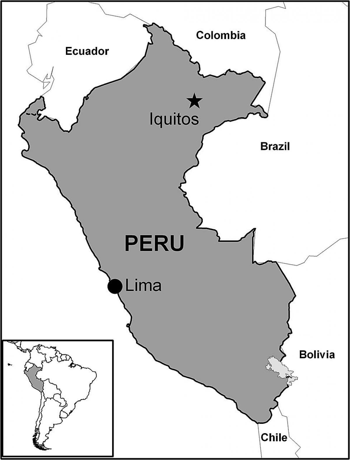Karte von iquitos in Peru