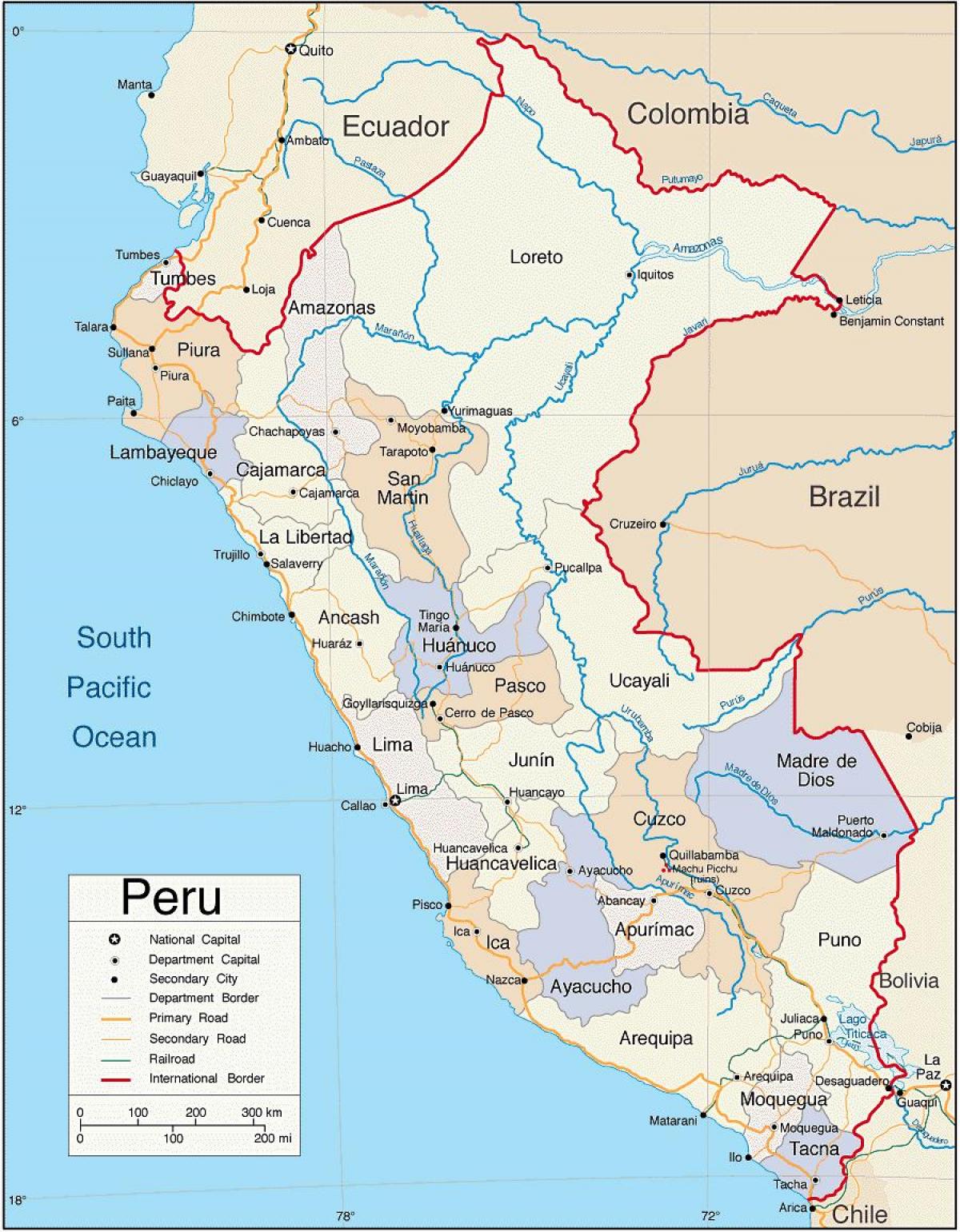 Karte von moray in Peru