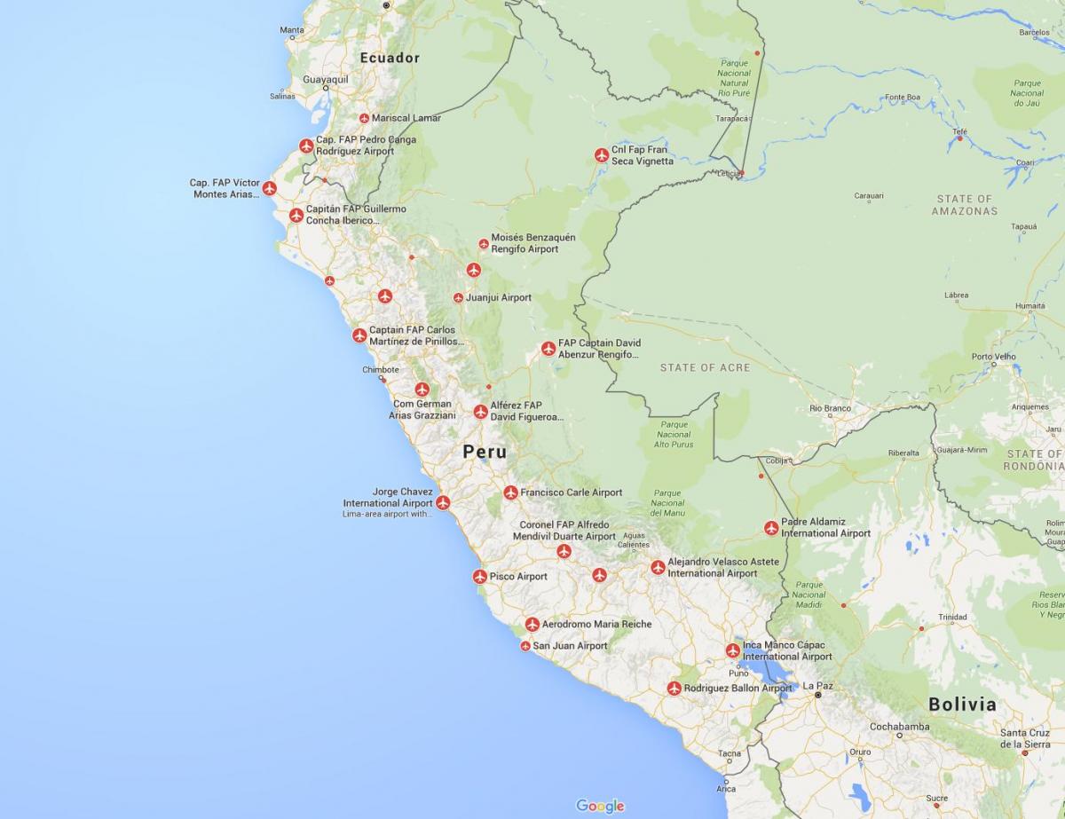 Flughäfen in Peru-map