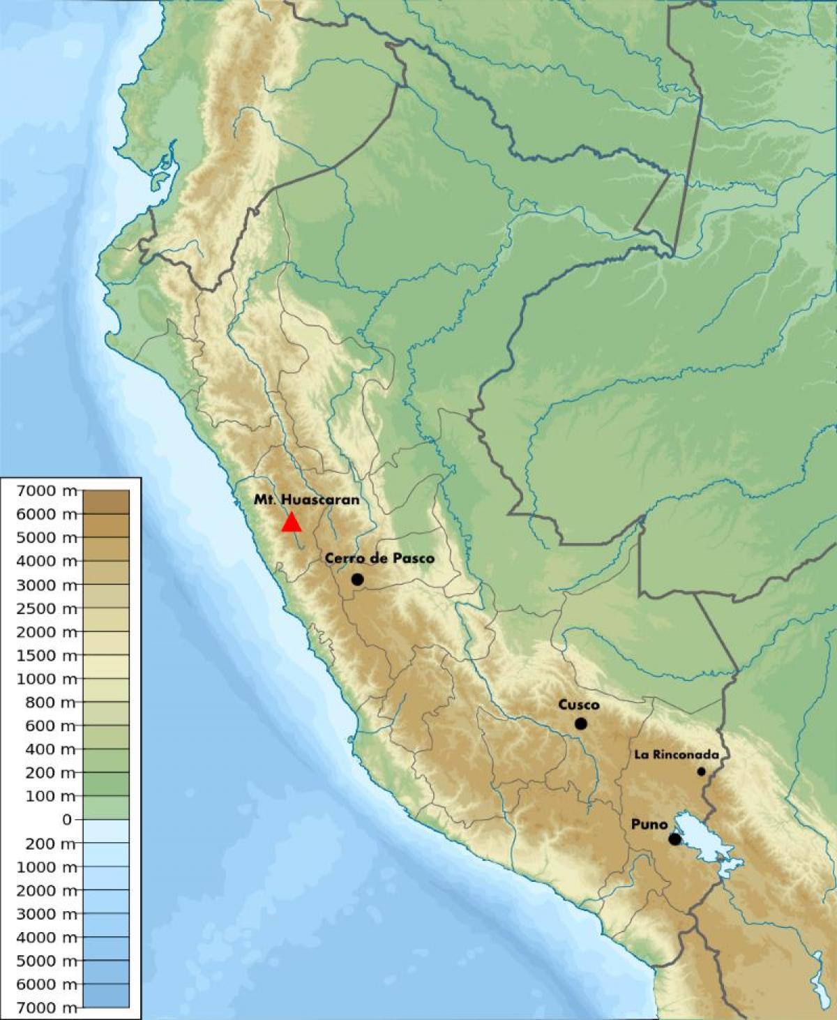 Höhe Karte Peru
