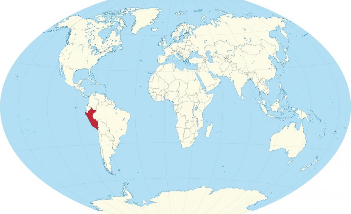 Peru-Land in der Weltkarte