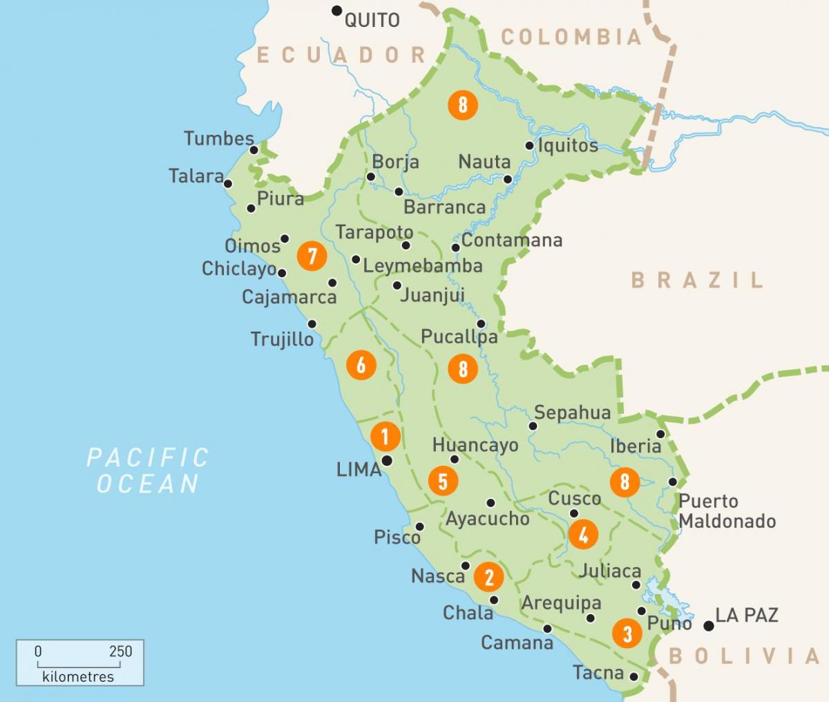 Peru Provinzen anzeigen