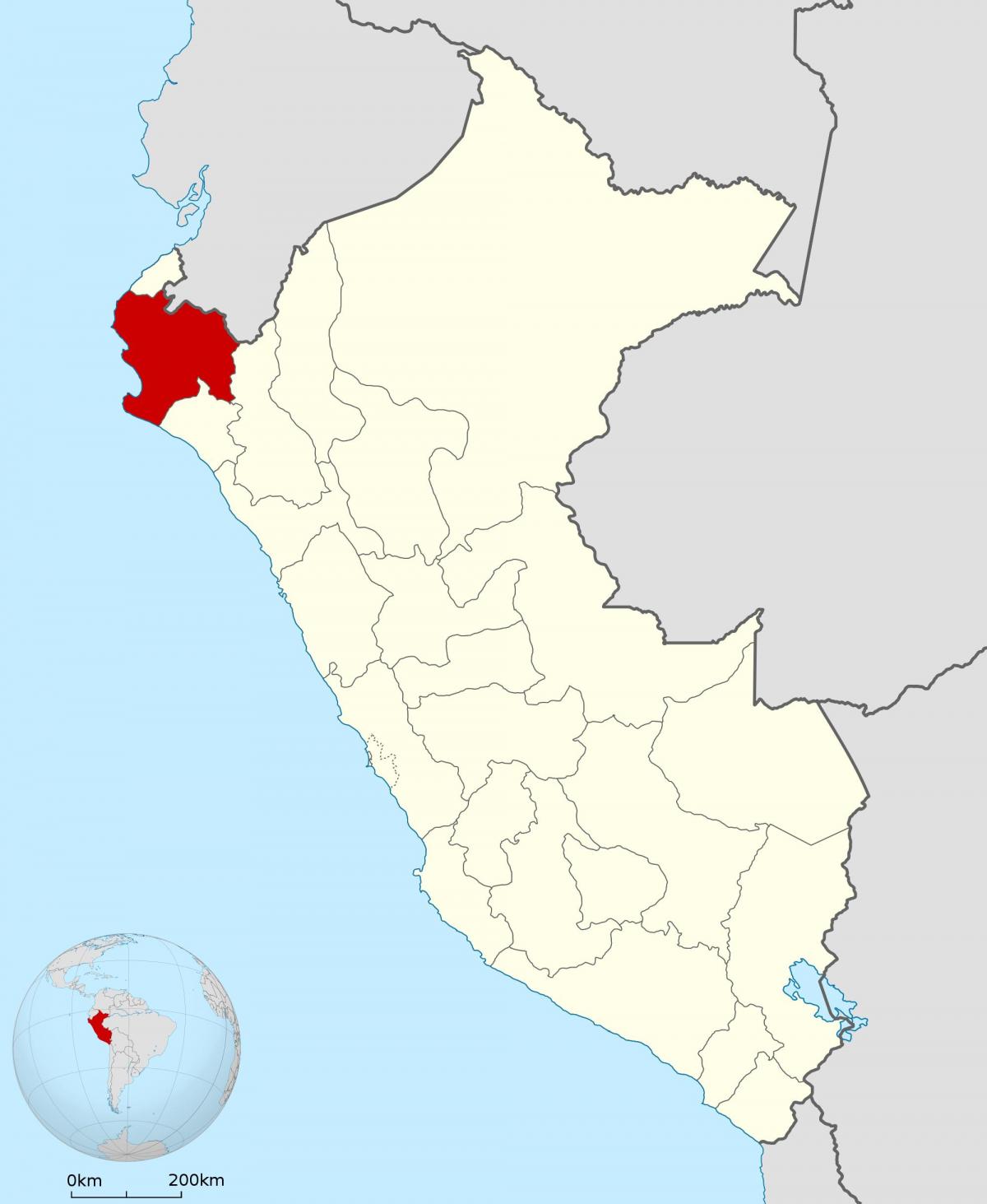 Karte von piura Peru
