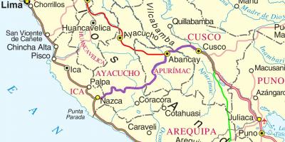 Karte von cusco, Peru