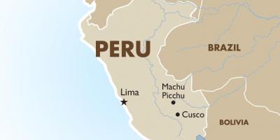 Karte von Peru und den umliegenden Ländern