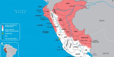 Karte von Peru malaria