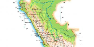 Karte physikalische Karte von Peru