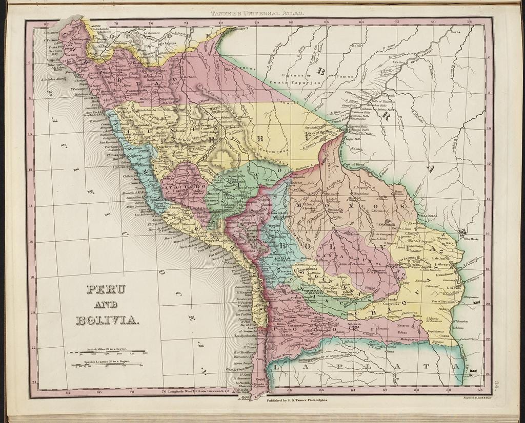 Karte des alten Peru 