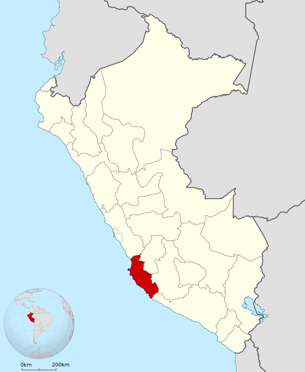 Karte von ica-Peru