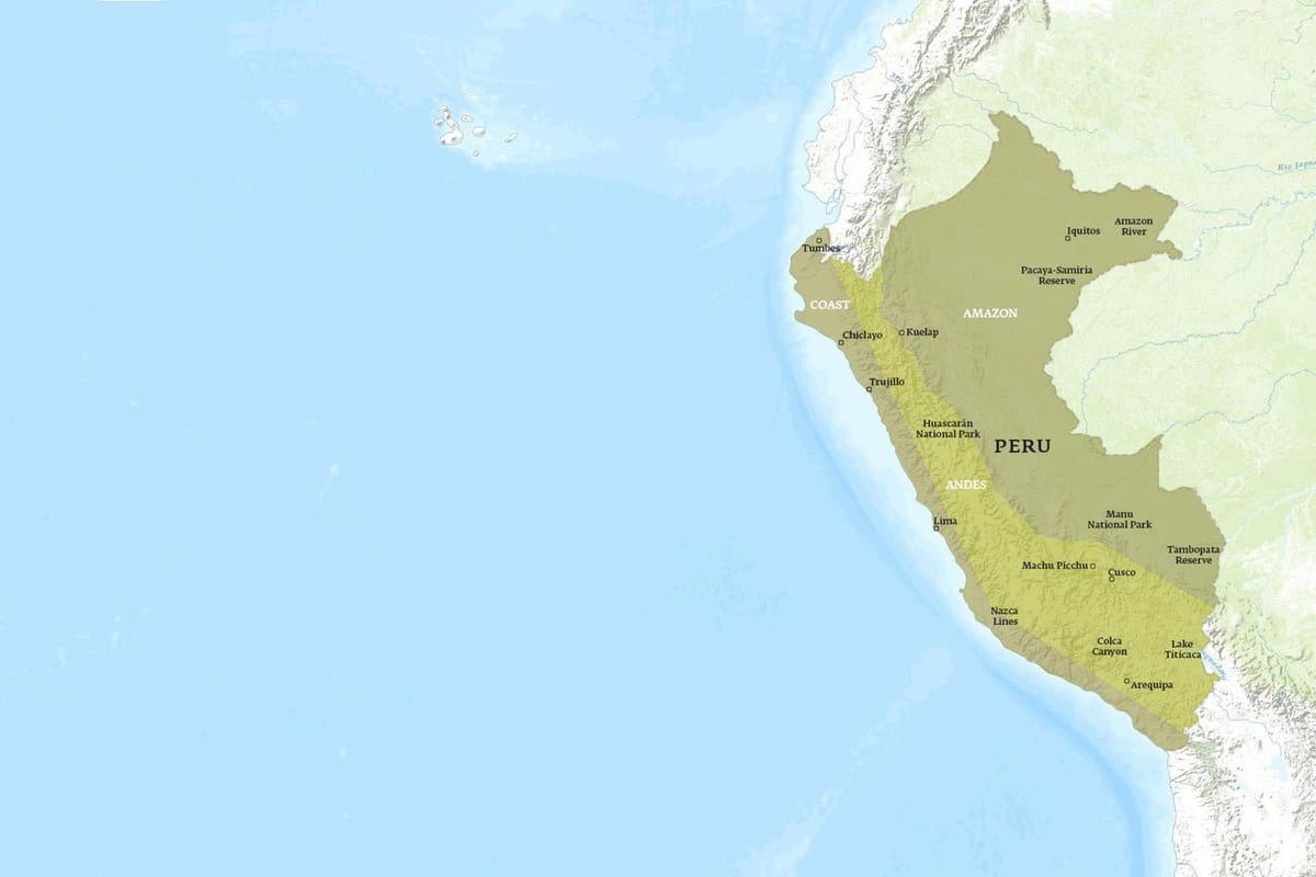 Karte von kuelap Peru 
