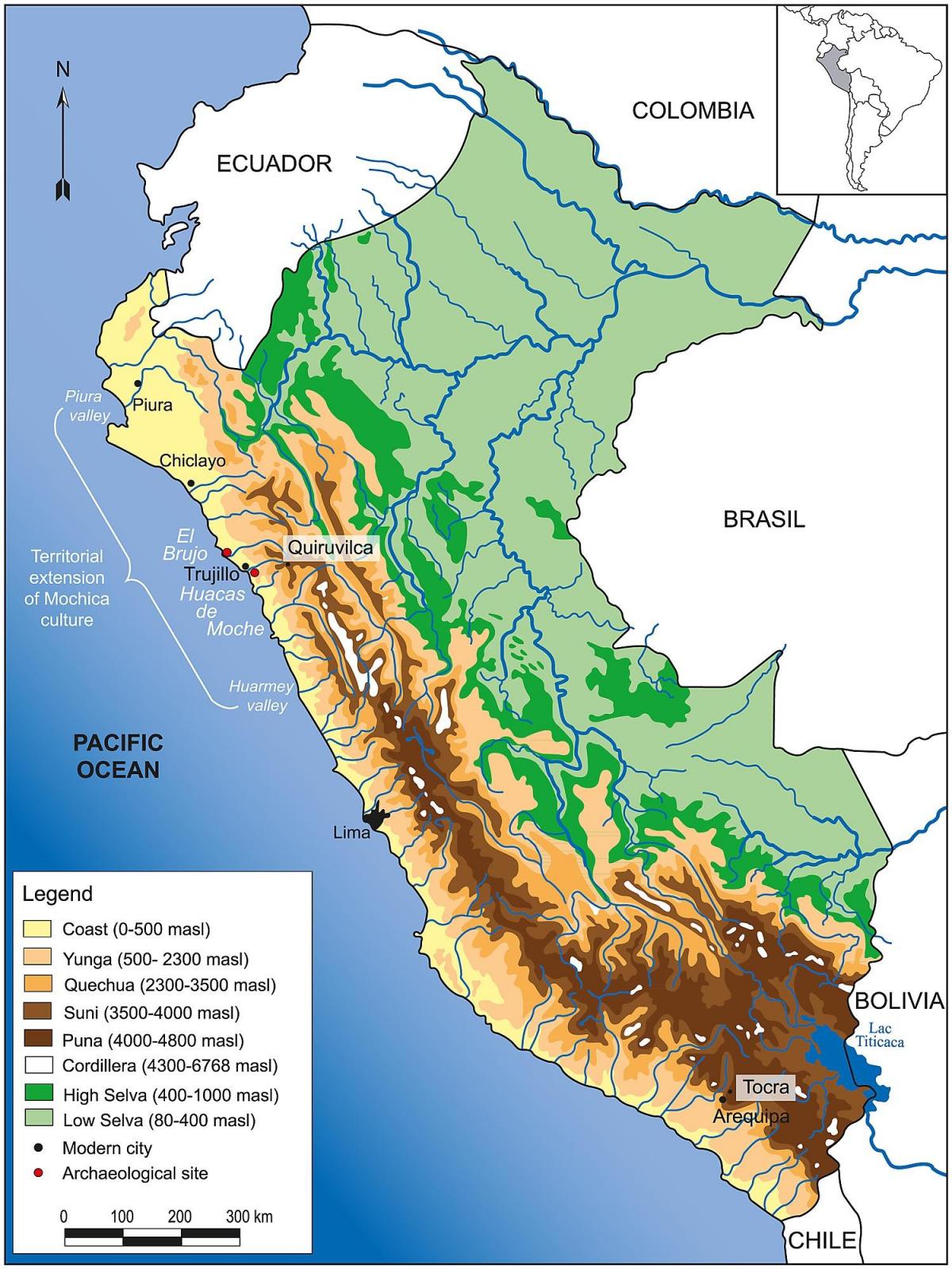 Peru Geographie Karte