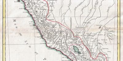 Karte alte Karte von Peru