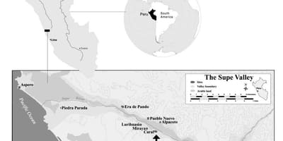 Karte von caral in Peru