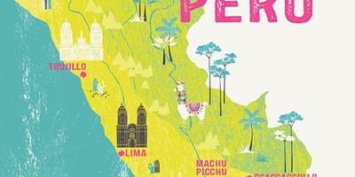 Karte von Peru für Kinder