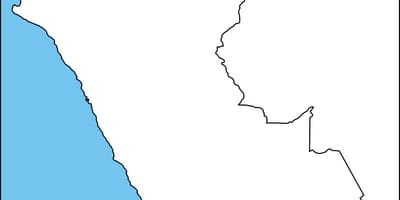 Karte leere Karte von Peru