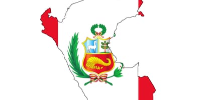Karte von Peru-Flagge