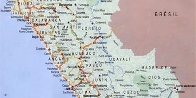 Karte von Peru Städten