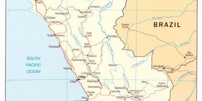 Karte von Peru Staaten